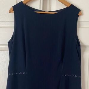 Elegant Navy Blue Sleeveless Wedding Dress